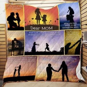 Dear Mom Quilt Blanket  Quilt